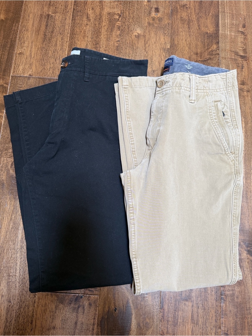 Goodfellow & Co Black and Docker’s Khaki Men’s Chino Pants Duo Slim
